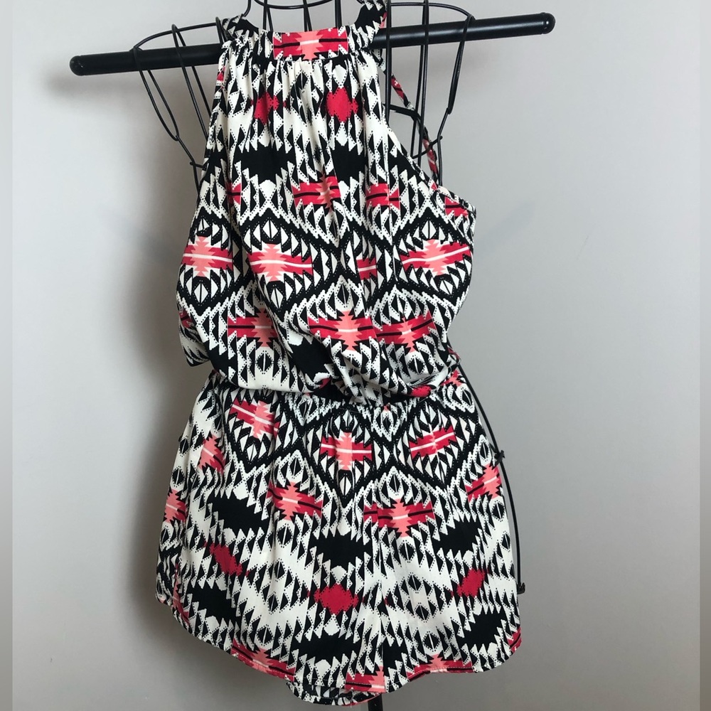 Aztec One Piece Open Back Romper